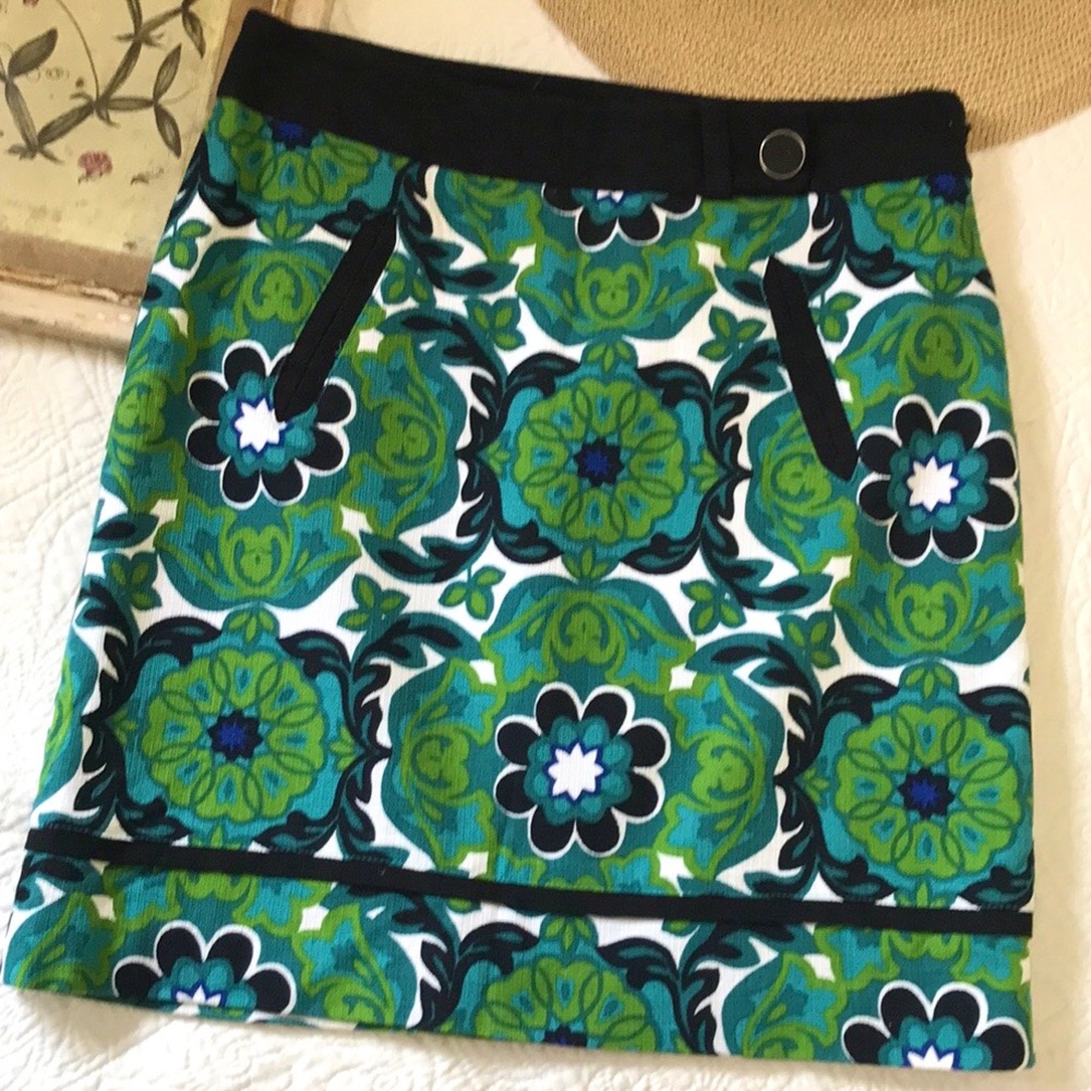 Ann Taylor Vibrant Medallion Paisley Skirt